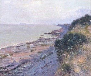 Alfred Sisley - Cliffs at Penarth, Evening, Low Tide