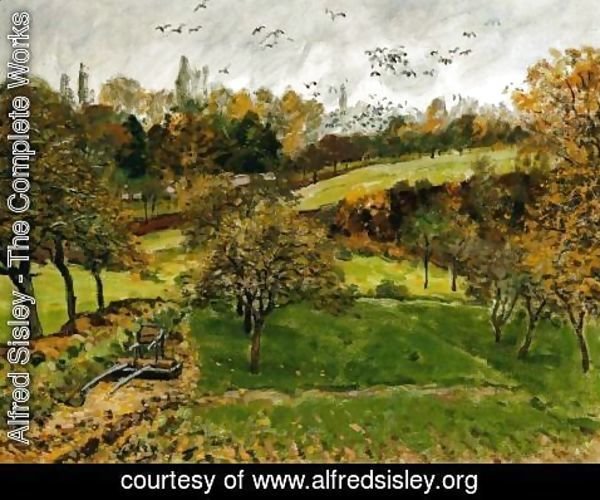 Alfred Sisley - Autumn Landscape, Louveciennnes