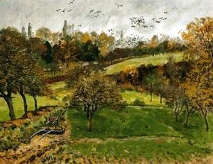 Alfred Sisley - Autumn Landscape, Louveciennnes