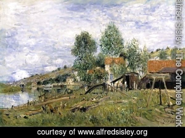 Alfred Sisley - The Boatyard at Saint-Mammes