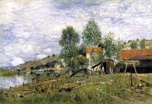 Alfred Sisley - The Boatyard at Saint-Mammes