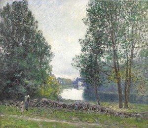 Alfred Sisley - Banks of the Loing, Winter
