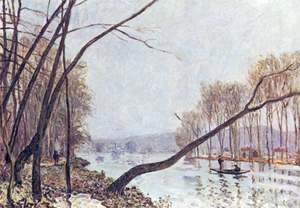Alfred Sisley - Bank of the Seine in the autumn