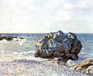 Bay of long country with rock