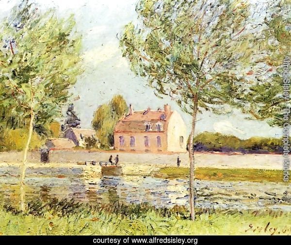Houses on the bank of Loing