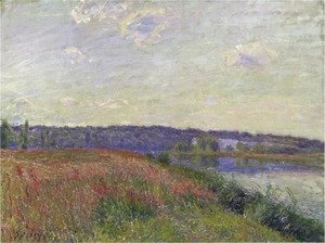 Alfred Sisley - La prairie et les coteaux de Veneaux-Nadon