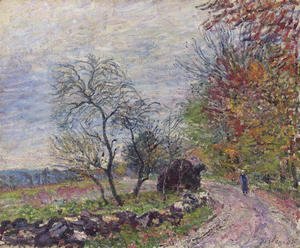 Alfred Sisley - Le long du bois en automne