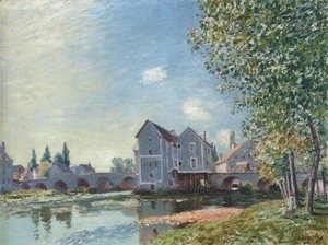Alfred Sisley - Le pont de Moret, effet du matin