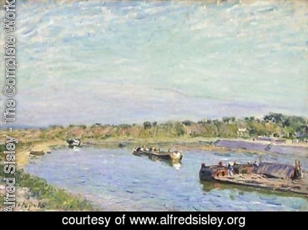 Alfred Sisley - Le Port de Saint Mammes, le matin