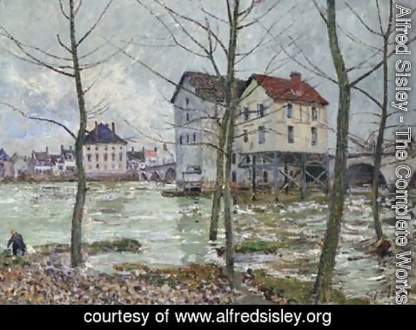 Alfred Sisley - Les moulins de Moret--hiver