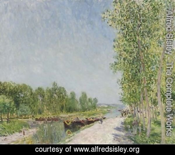 Alfred Sisley - Sur le bord du canal du Loing