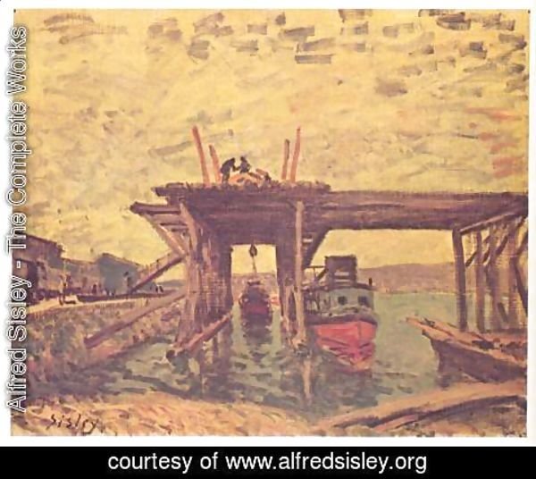 Alfred Sisley - Bridge under construction