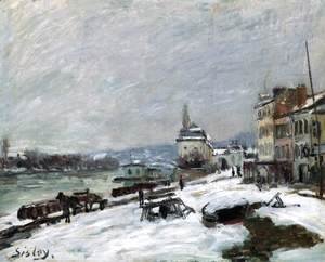 Alfred Sisley - Winter at Marly-le-Roi, Snow Effect