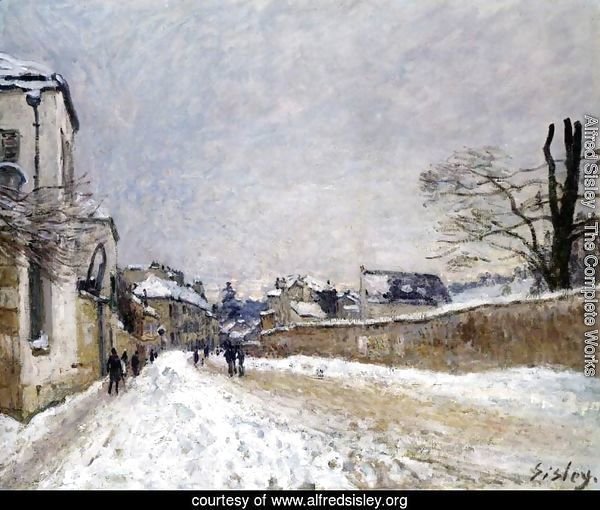 Rue Eugne Moussoir at Moret, Winter