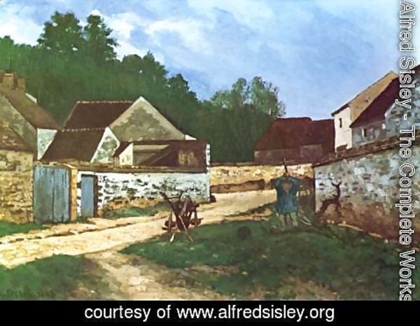 Alfred Sisley - Dorfstrasse in Marlotte