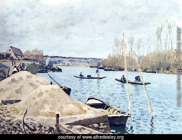 The Seine at Port Marly sand piles