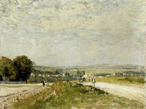 Alfred Sisley - The Road to Louveciennes Montbuisson