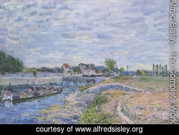 Alfred Sisley - The Dam at Saint Mammes