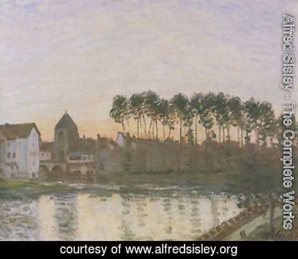 Alfred Sisley - Sunset at Moret