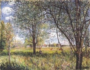 Alfred Sisley - Willows in a field afternoon