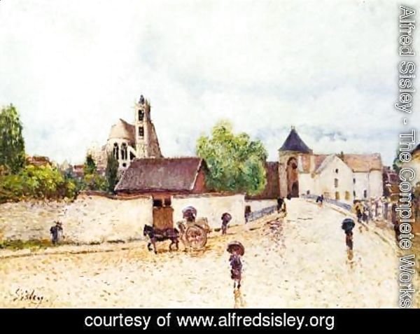 Alfred Sisley - Loing at Moret in the rain