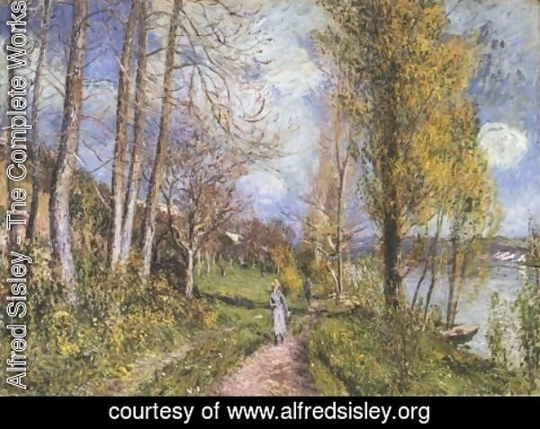 Alfred Sisley - Near the Seine at By
