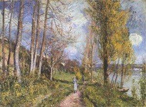 Alfred Sisley - Near the Seine at By