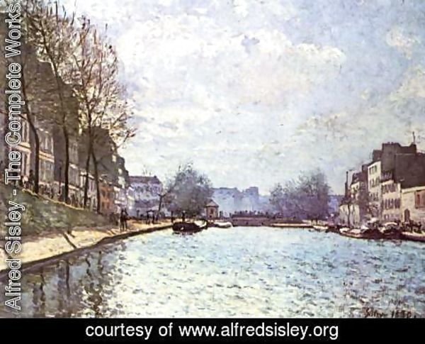 Alfred Sisley - View of the Canal Saint Martin