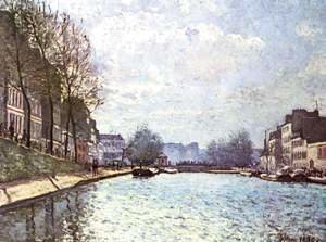 Alfred Sisley - View of the Canal Saint Martin
