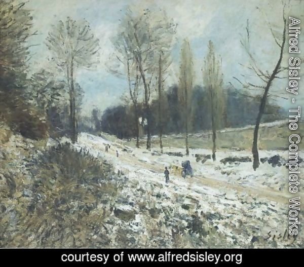 Alfred Sisley - Route to Marly Le Roi in Snow
