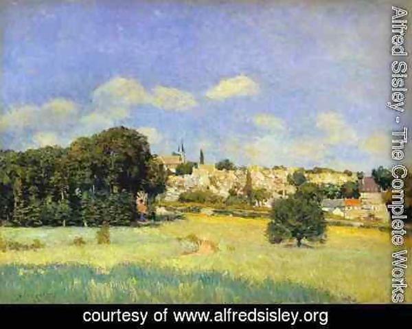 Alfred Sisley - View Of Marly Le Roi   Sunshine Formerly View Of St Cloud