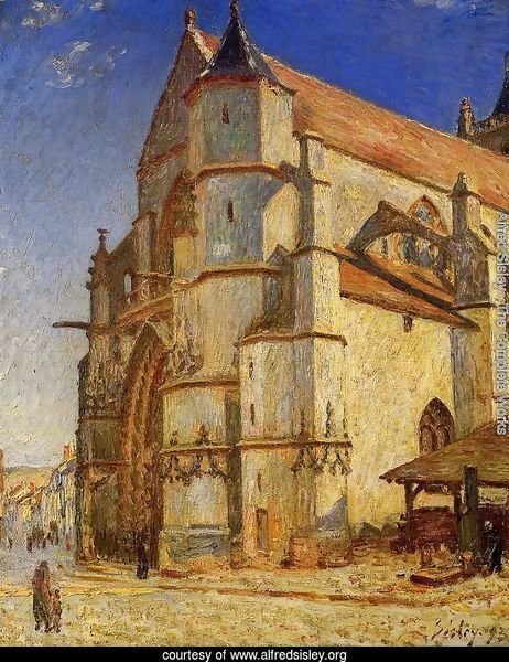 The Church At Moret In Morning Sun
