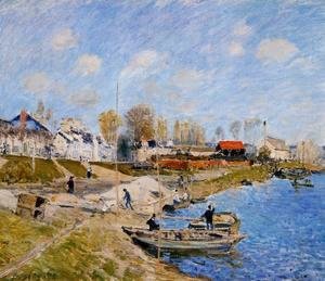 Alfred Sisley - Sand On The Quayside Port Marly
