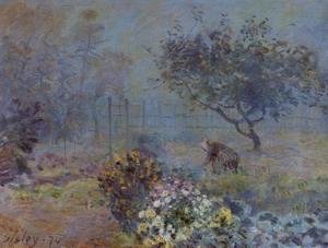 Alfred Sisley - Foggy Morning Voisins