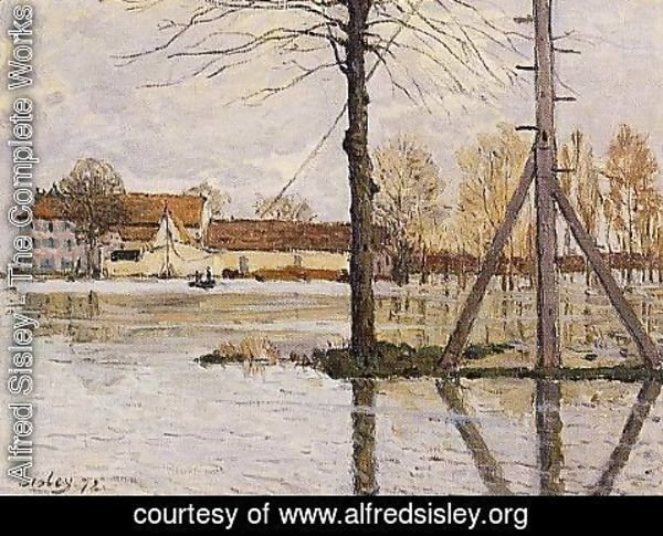 Alfred Sisley - Ferry To The Ile De La Loge   Flood