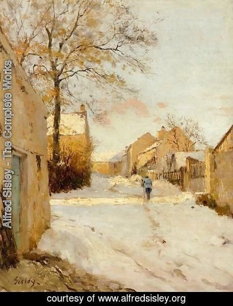 Alfred Sisley - A Village Street In Winter