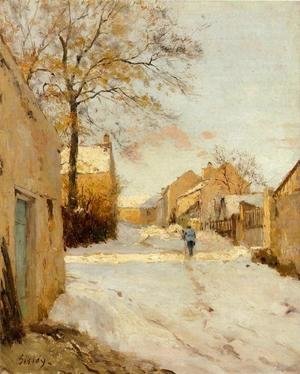 A Village Street In Winter